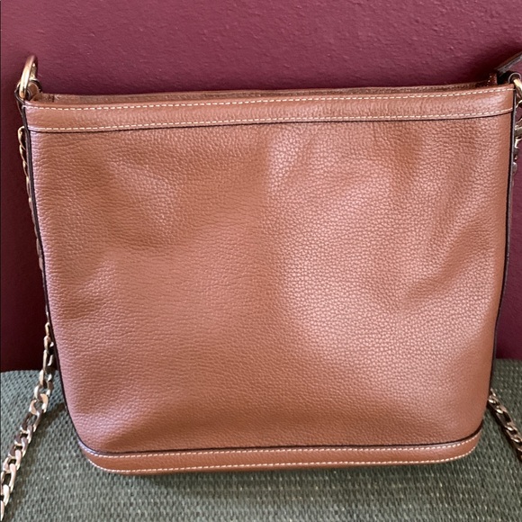 Nordstrom Women's Brown Leather Chain-Detail Crossbody Bag - Picture 2 of 12